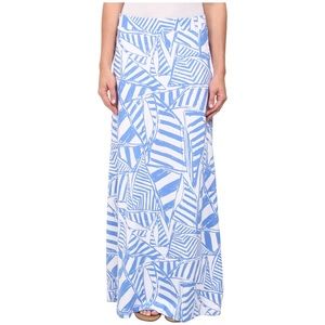 Lilly Pulitzer Blue and White Maxi Skirt